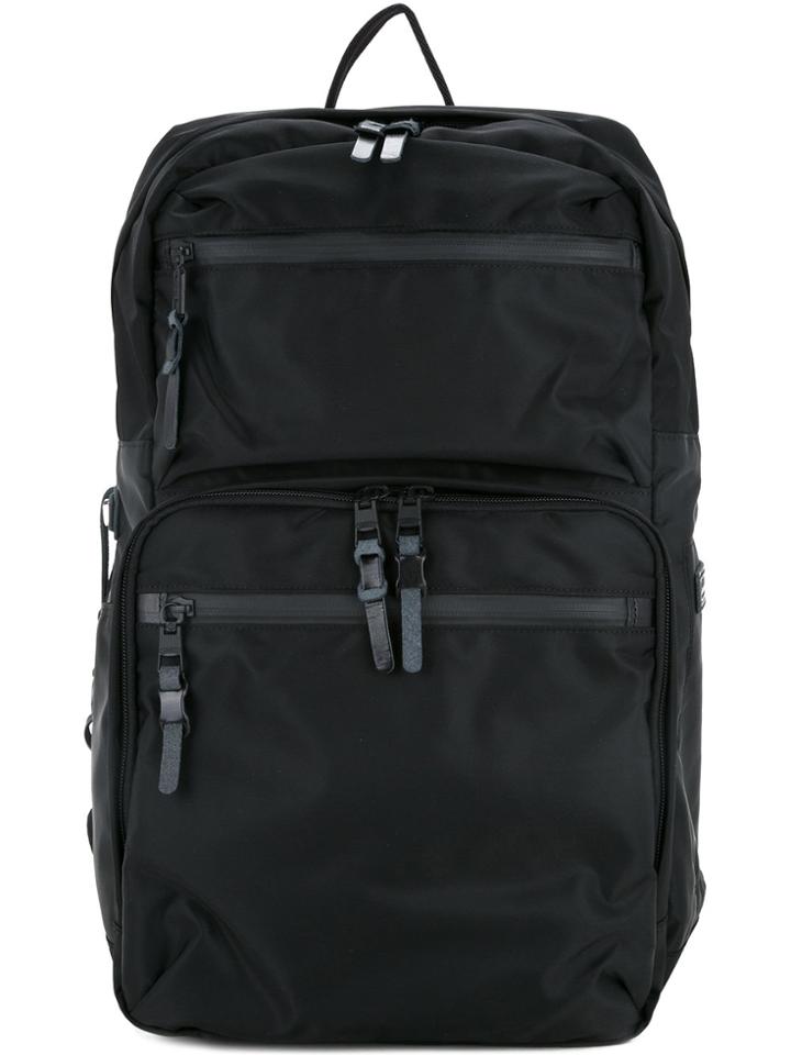 As2ov 210d Nylon Twill Square Backpack - Black