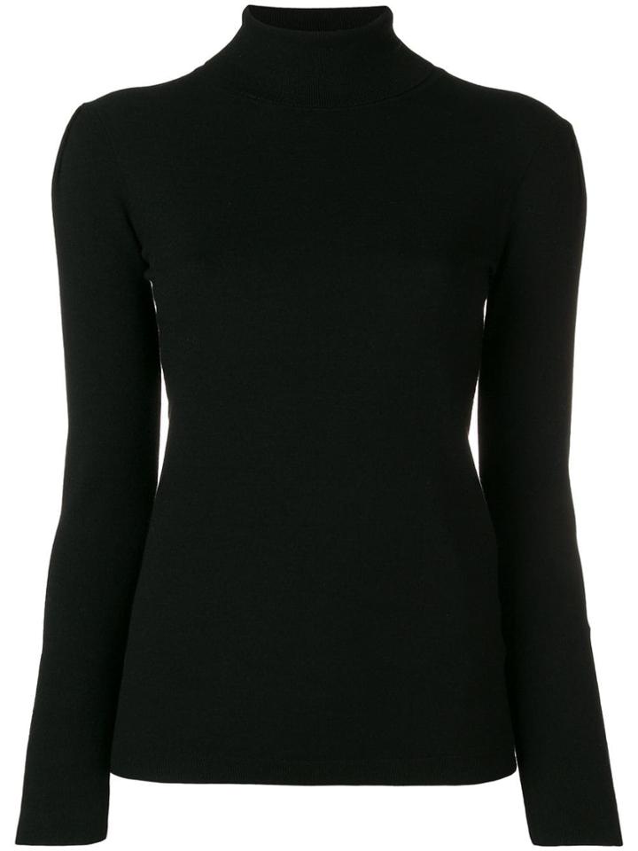 Liu Jo Turtleneck Fitted Sweater - Black