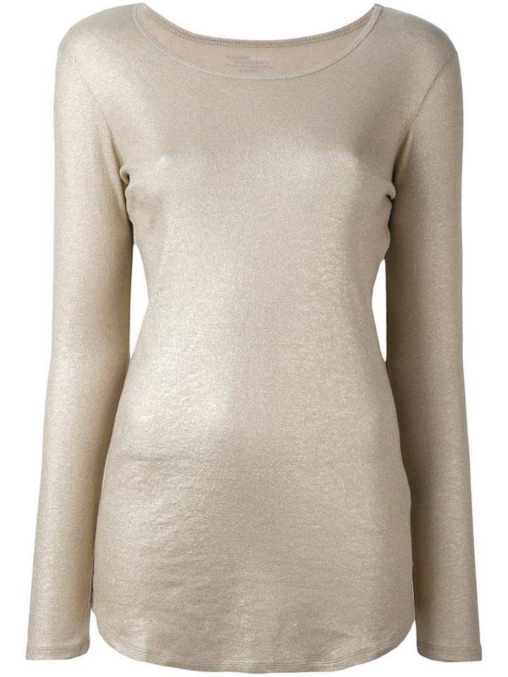 Majestic Filatures Scoop Neck T-shirt, Women's, Size: Iii, Nude/neutrals, Silk/cotton/cashmere