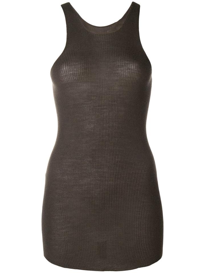 Rick Owens Knitted Tank Top - Grey