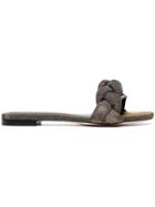 Marco De Vincenzo Metallic Braided Lurex Sandals