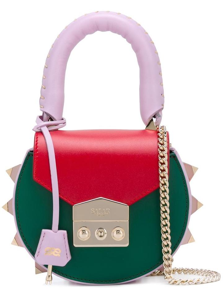 Salar Mini 'mimi' Tote, Women's, Calf Suede/metal/calf Leather