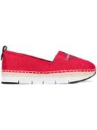 Calvin Klein Jeans Thick Sole Logo Espadrilles - Red