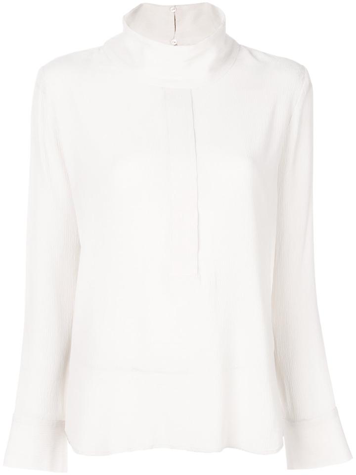 Fabiana Filippi High Neck Blouse - Nude & Neutrals