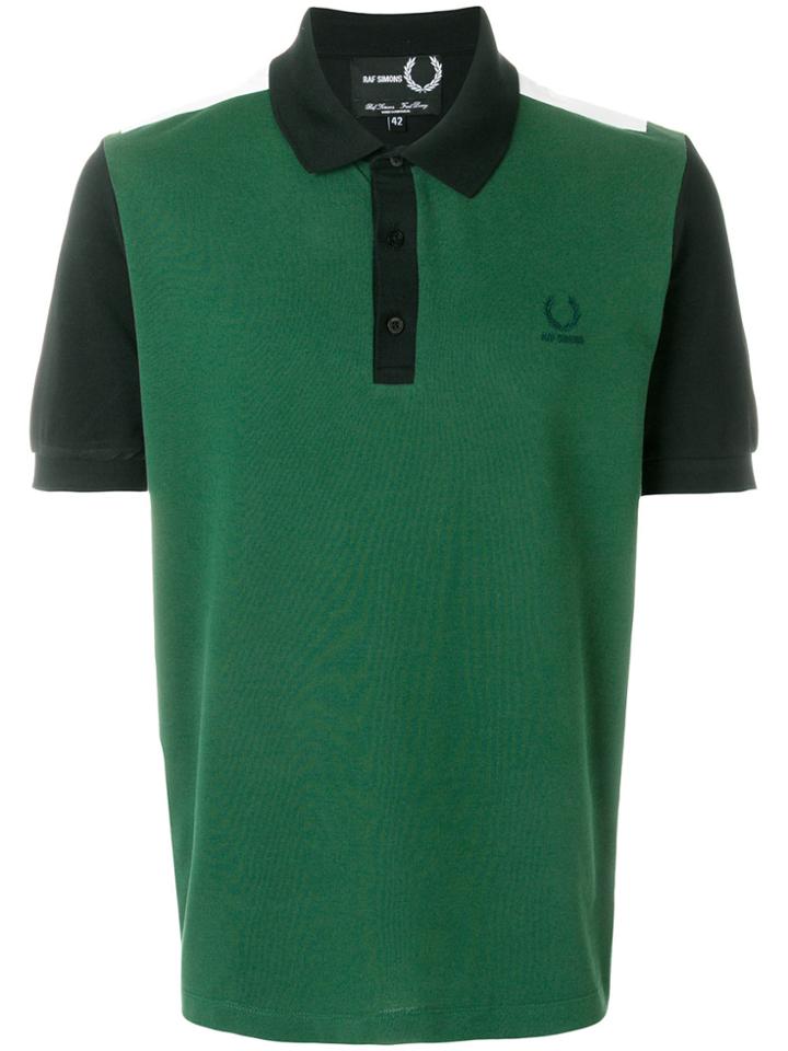 Raf Simons X Fred Perry Colourblock Polo Shirt - Green