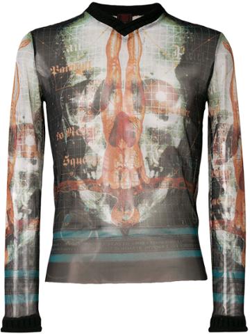 Jean Paul Gaultier Vintage Body Anatomy Print T-shirt - Black