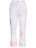 Balmain Spray Paint Cropped Jeans - Pink