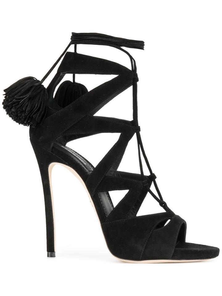 Dsquared2 Pom Pomp Detail Sandals - Black