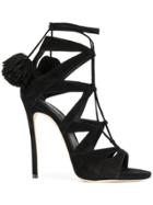 Dsquared2 Pom Pomp Detail Sandals - Black