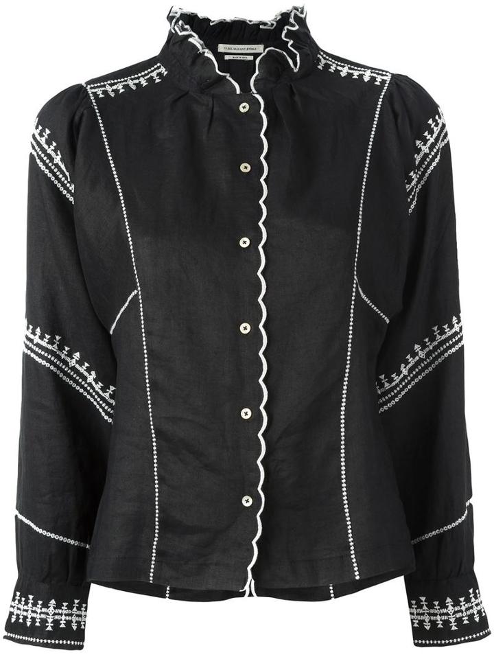 Isabel Marant Étoile Delphine Shirt, Women's, Size: 38, Black, Linen/flax/polyester