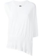 Mm6 Maison Margiela Asymmetric Loose Fit Top - White