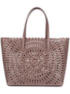 Alaïa Cut-out Tote, Women's, Brown, Leather