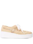 Clergerie Woven Platform Sneakers - White