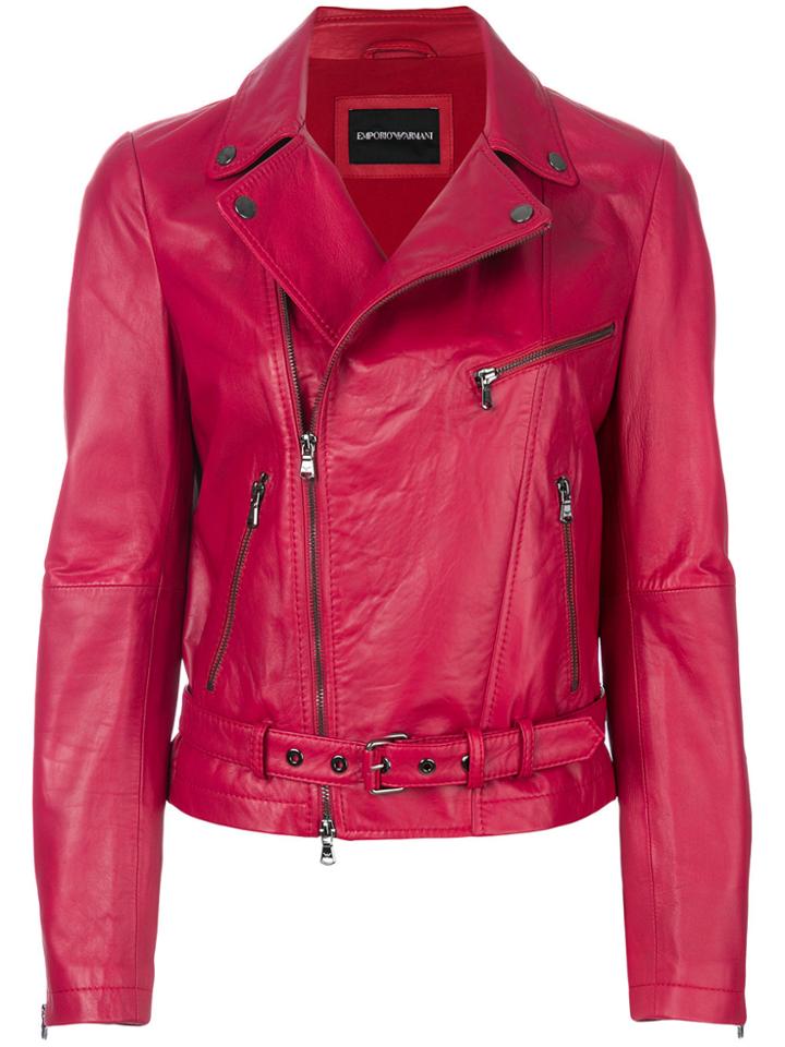 Emporio Armani Classic Biker Jacket - Red