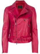 Emporio Armani Classic Biker Jacket - Red