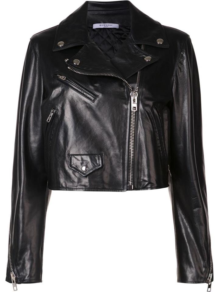 Givenchy Classic Biker Jacket, Women's, Size: 40, Black, Acetate/viscose/calf Leather