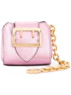 Burberry Oversized Buckle Mini Clutch, Women's, Pink/purple, Calf Leather