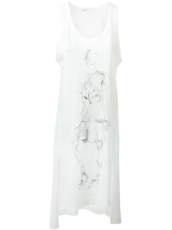 Y-3 Illustrated Print Tank Dress