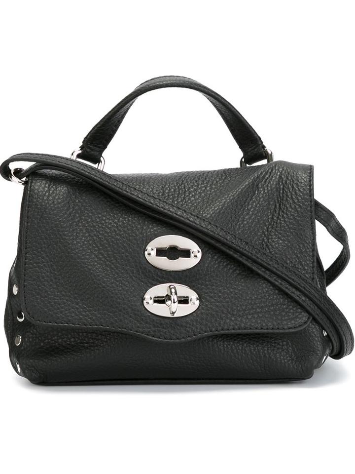 Zanellato Baby 'postina' Satchel, Women's, Black, Cotton/leather