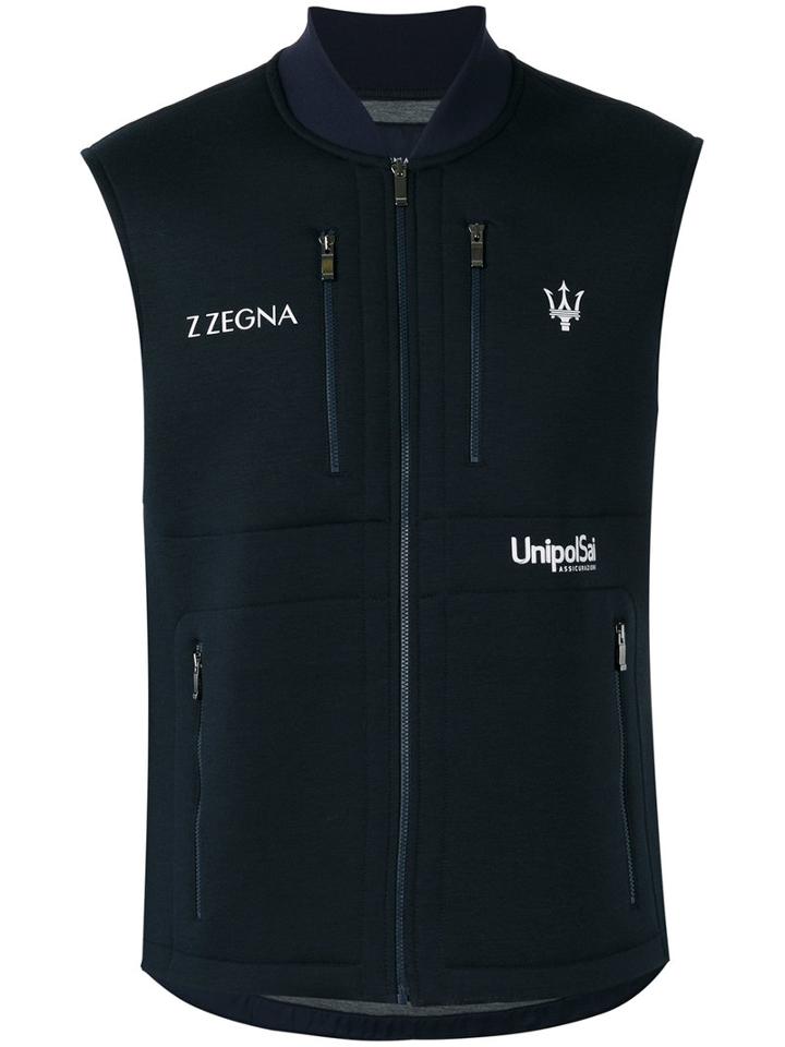 Z Zegna - Fleece Gilet - Men - Polyester/spandex/elastane/viscose - S, Blue, Polyester/spandex/elastane/viscose