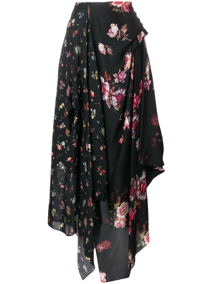 Preen By Thornton Bregazzi Kaley Floral Printed Skirt - Black