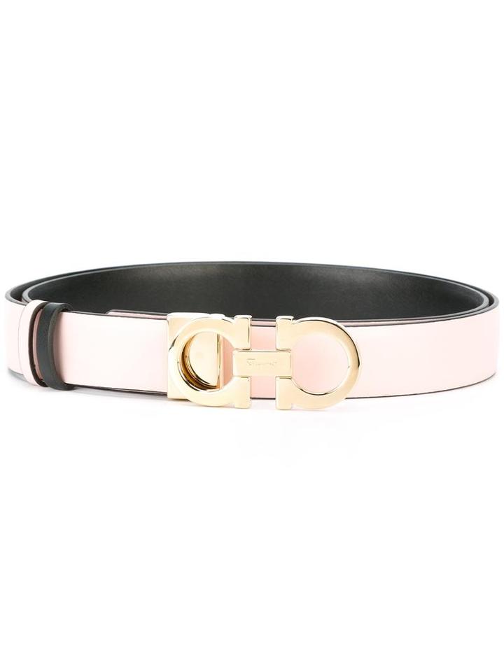 Salvatore Ferragamo Gancio Belt, Women's, Size: 100, Pink/purple, Leather