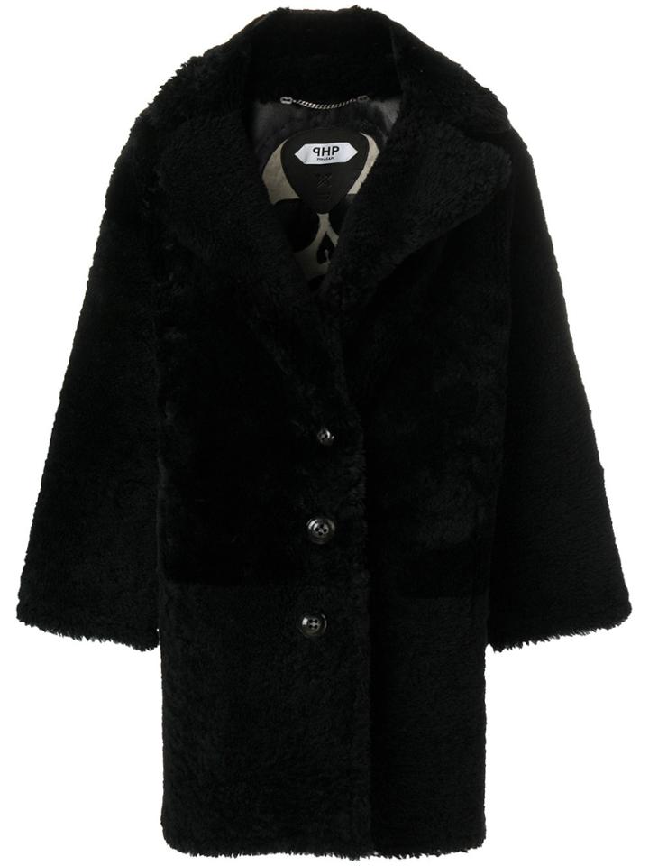 Pihakapi Skull Shearling Coat - Black