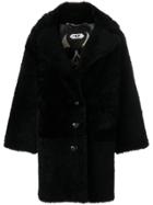 Pihakapi Skull Shearling Coat - Black