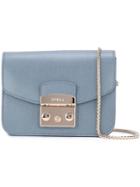 Furla - Chain Strap Crossbody Bag - Women - Leather - One Size, Blue, Leather