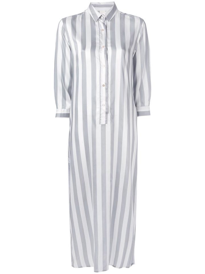 Xacus - Striped Dress - Women - Silk/viscose - 48, Grey, Silk/viscose