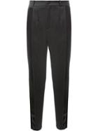 Lanvin Trousers With Satin Stripe - Black