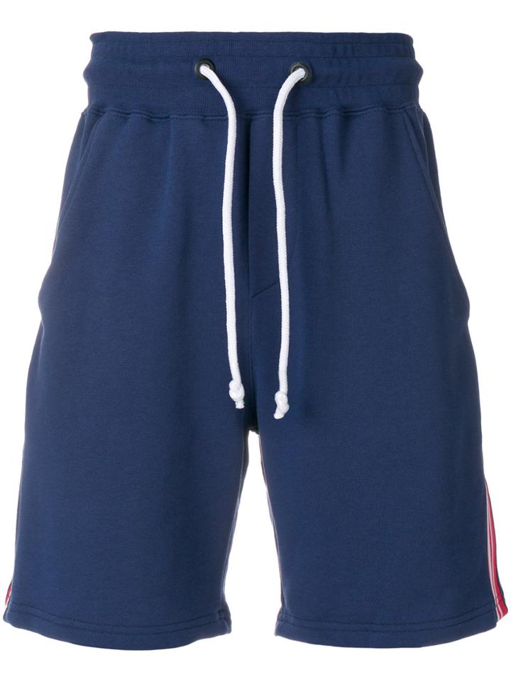 Gcds Stripe Detail Shorts - Blue