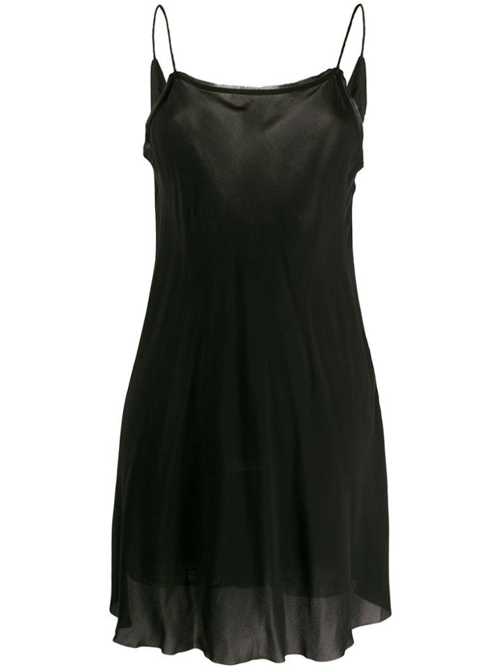 Isabel Benenato Classic Slip Dress - Black