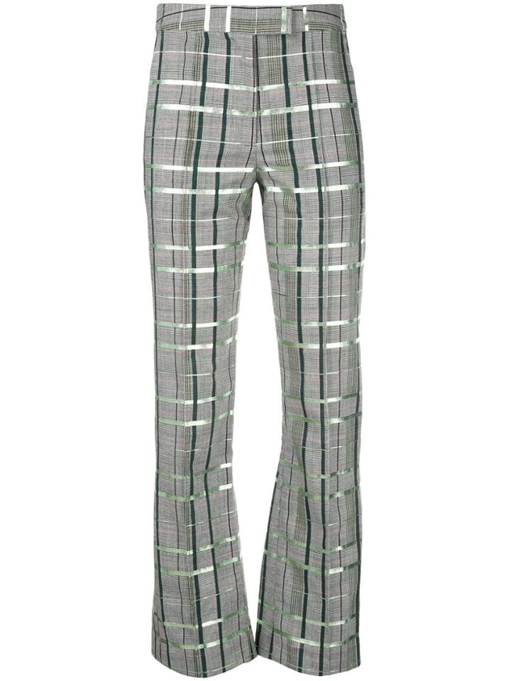 Rosie Assoulin Check Print Trousers - Grey