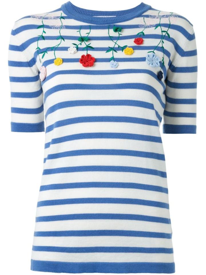 Vivetta Floral Embroidery Knitted T-shirt