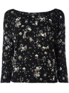 Twin-set Flower Pattern Jumper, Women's, Size: Large, Black, Cotton/viscose