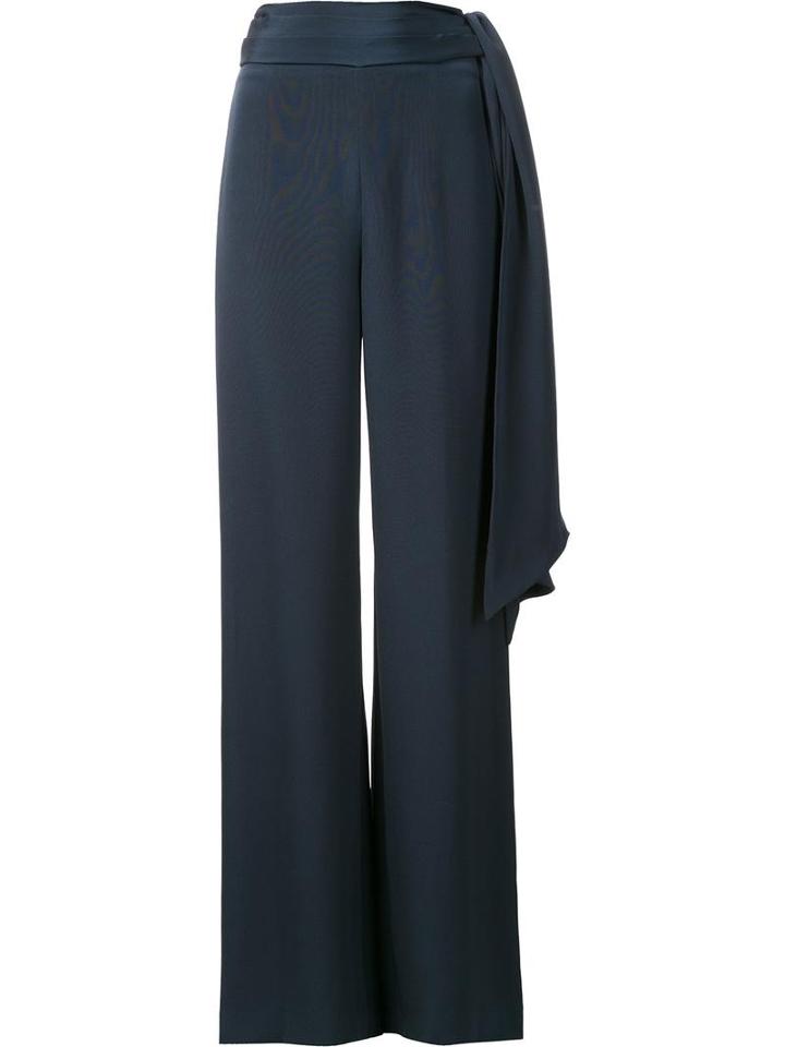 Cushnie Et Ochs High-rise Straight Trousers, Women's, Size: 6, Blue, Silk