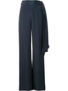 Cushnie Et Ochs High-rise Straight Trousers, Women's, Size: 6, Blue, Silk