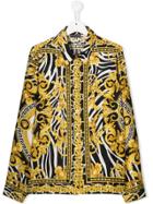 Young Versace Teen Logo Print Shirt - Black