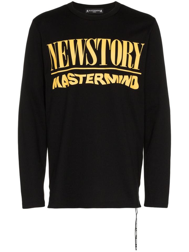 Mastermind Japan Mastermind Newstory Ls Tee Blk - Black