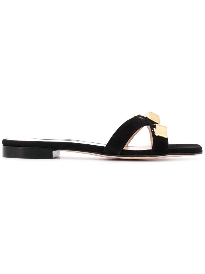 Stuart Weitzman Slide Sandals - Black