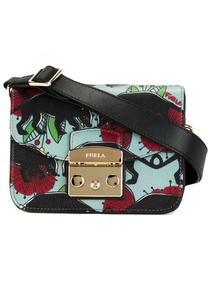 Furla Metropolis Shoulder Bag, Women's, Black, Calf Leather