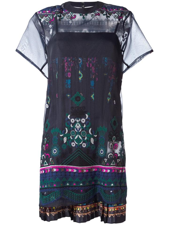 Sacai Tribal Lace Dress - Black