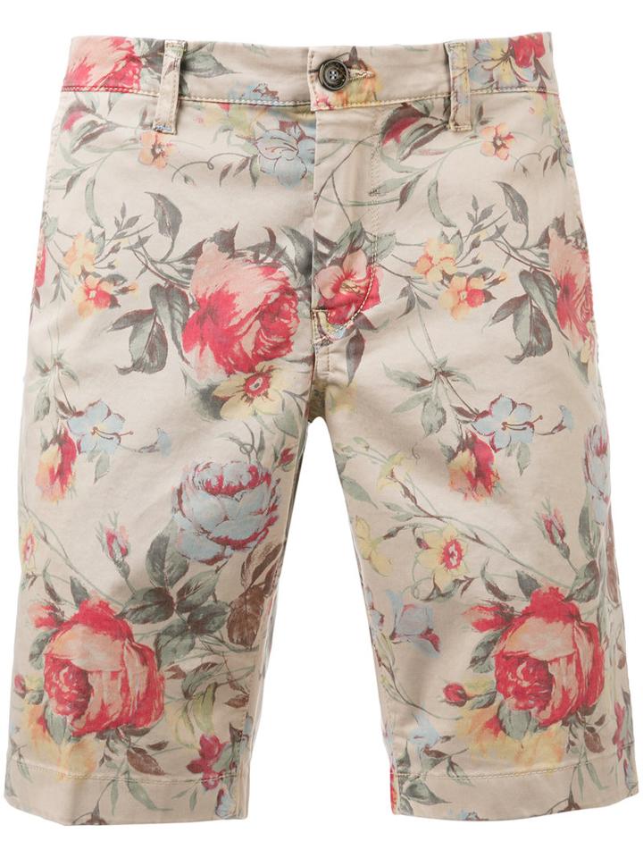 Re-hash - Floral Shorts - Men - Cotton/spandex/elastane - 33, Nude/neutrals, Cotton/spandex/elastane