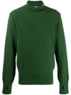 Oliver Spencer Textured Knit Turtleneck - Green
