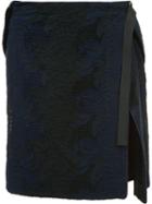 Sacai Wrap-detail Skirt, Women's, Size: 2, Blue, Cotton/cupro/polyester
