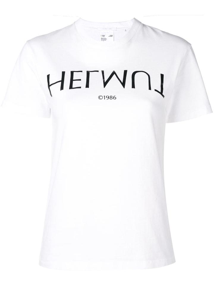 Helmut Lang Logo Hack Little Tee - White