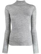 Joseph Cashmere Turtle Neck Top - Grey