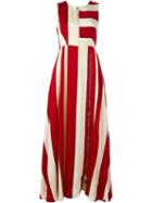 Sportmax Zip Detail Striped Dress