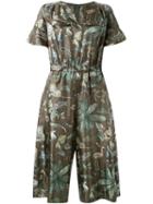 Muveil Jungle Print Jumpsuit, Women's, Size: 40, Green, Polyester